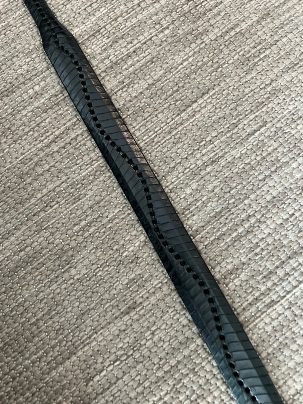 Vintage Western Woven Leather Perforated Taper Belt in black size 34 - Picture 8 of 12